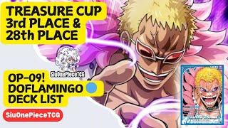 OP9 TREASURE CUP 3rd & 28th PLACE DECK LIST  BLUE DOFFY DECK LIST + PACK OPENING TOP 64 TC PRIZING!