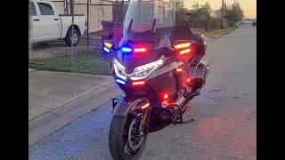 Honda Goldwing Feniex Police Lights by EFS Houston Emergency Fleet Service SP