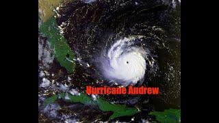 Hurricane Andrew strikes a home in Palmetto Bay, Florida.