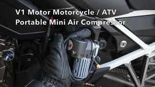 V1 Motor Portable Mini Air Compressor for Motorcycles & ATVs - New & Improved version