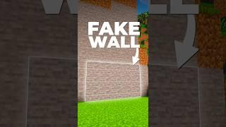 Secret Fake Wall in Minecraft!  #minecraft