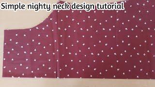 Nighty neck design cutting and stitching tutorial/yumnas world