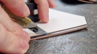 Making an English Bridle Leather Bag. Cutting Out. LIVE