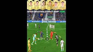 Robert Lewandowski Free Kicks Evolution From FIFA 20 To EA FC 25 #lewandowski #fc25 #freekickgoals