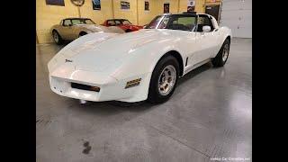 1980 Pearl White Corvette Dark Claret Interior For Sale