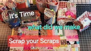 Turn Scrap Rolls Into Scrap Blocks, Its Time Lets Scrap Our Scraps, WOW  Huge amount of Scraps Used