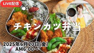 【6月20日朝LIVE】 大量のチキンカツ‼️肉じゃがオムレツ、Chicken cutlet bento