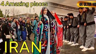 IRAN  Kurdish Dance, Rasht city,Tehran Street Food..IRAN walking tour [4K]#iran #travel #kurdish