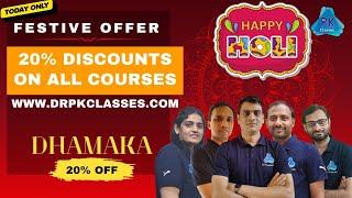 Mega Holi Offers | 20% on Courses | 15% on All Books | www.drpkclasses.com | Check Description