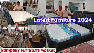 Luxury Beds, Dining tables and chairs 2024 | Nampally Furniture Market In Hyderabad | Space Saving