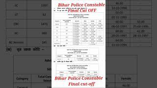 Bihar Police Constable Final cut off 2022 || Bihar police previous year final cut off||#Biharpolice