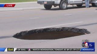 Massive sinkhole emerges on road in South Jordan