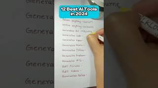  12 Best AI Tools in 2024 #aitools #aiwebsites #artificialintelligence
