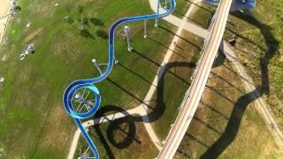 Giant Water Slide at Lake Michal from the Air (jezero Michal a tobogan), DJI Phantom Quadcopter