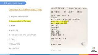 Learn to Decode ATIS - ICAO Level 4 English Course