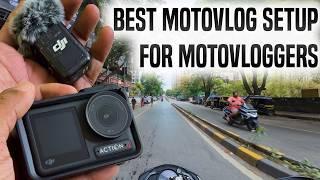 Best Motovlog Setup for Motovloggers Dji osmo Action 4 & Dji Mic 2 Transmitter Vlog even its raining