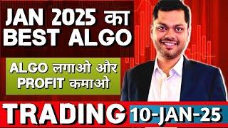 10 Jan 2025 Algo Trading Live Demo |Algo software India | Trading For Beginners Share Market Zerodha