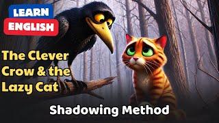 The Clever Crow and the Lazy Cat | English Listening & Speaking Practice - Shadowing