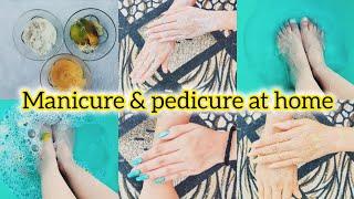 Manicure & Pedicure at home|Self-care routine|How to do Manicure for brides#manicure#beautiesbuzz