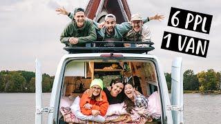 6 PEOPLE LIVING IN A VAN ft. Kara & Nate + Kinging-It