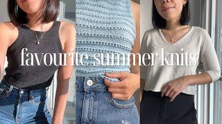 my favourite tanks and tops that I’ve knit + my new approach summer knitting