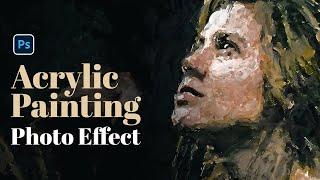 Acrylic painting Photoshop effect tutorial