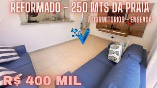 R$ 400 Mil - Apartamento Reformado a Venda no Guarujá- 2 Dormitórios - Enseada