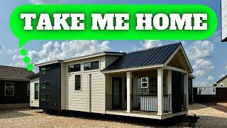 NEVER seen a tiny house/park model with this MANY OPTIONS! Prefab House Tour