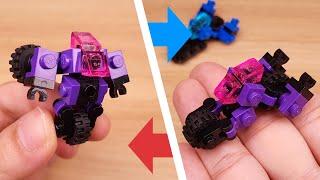 Micro LEGO brick Motorcycle transformer mech - Bikey (similar to Chromia) #LEGO #arcee #transformers