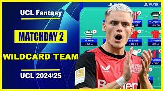 UCL Fantasy Matchday 2: BEST WILDCARD TEAM | Champions League Fantasy Tips 2024/25