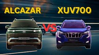 XUV 700 Vs Alcazar Comparison Review | Mahindra XUV700  vs Hyundai Alcazar | AutoTechGarage