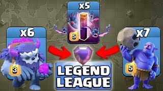 6 Yeti + 5 Bat Spell + 7 Bowler : BEST TH13 LEGEND PUSH 3STAR STRATEGY 2020 | Clash Of Clans