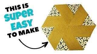 Fast and Easy Pinwheel Hexagon Quilt Block Tutorial