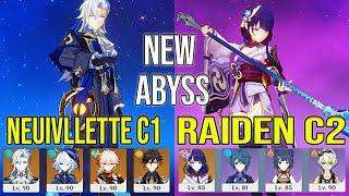 [New Abyss] Neuvillette C1 & Raiden C2 National Spiral Abyss 5.0 Floor 12 genshin Impact