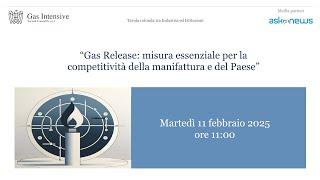 Gas Release: misura essenziale per la competitività della manifattura e del paese