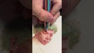 How to draw faces with only a 4 color ballpoint pen! ️ #art #viral #shorts