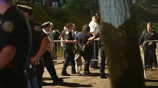 3 arrested during protest over migrant center on Staten Island