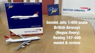 Gemini Jets 1:400 scale British Airways (Negus livery) Boeing 747-400 model & review