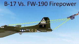 Why the B-17 firepower was no match to the German FW-190's firepower - deep dive comparison review