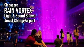 Singapore - Rain Vortex Light & Sound Shows - Jewel Changi Airport 2022