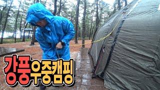 이게 마지막! 동계 우중캠핑 - 바다뷰 해수욕장 캠핑-연곡솔향기캠핑장 Overnight In Heavy Rain Camping