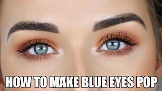 Best Eyeshadow Colors for Blue Eyes | Affordable Warm Toned Eye Makeup Tutorial