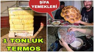 DEV TERMOS YAPTIK~BİR TONLUK~KIŞIN AYININ ŞİFA YEMEKLERİ~BAL PETEĞİ EKMEK