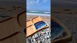 Unique handmade wooden snack plates #epoxy #sea #art #handmade #ash #wooden #tray #craft #хендмейд