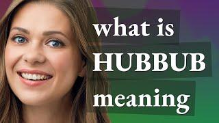 Hubbub | meaning of Hubbub