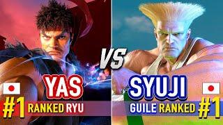 SF6  YAS (#1 Ranked Ryu) vs SYUJI (#1 Ranked Guile)  Street Fighter 6 High Level Gameplay