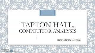 Tapton Hall Competitor Analysis, Charlotte, Phoebe, & Scarlett