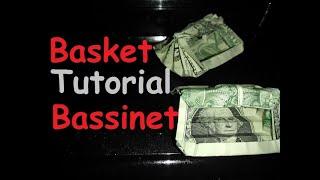 Full Tutorial Origami Basket Baby George is Mad in his Bassinet Money Origami Dollar Design © #DrPhu