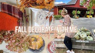 FALL COTTAGE DECORATE WITH ME PART 2 | How to create a cozy autumn living room ️