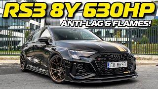 630HP Audi RS3 8Y *FLAMES!* | 0-100 100-200 & 1/4 MILE!